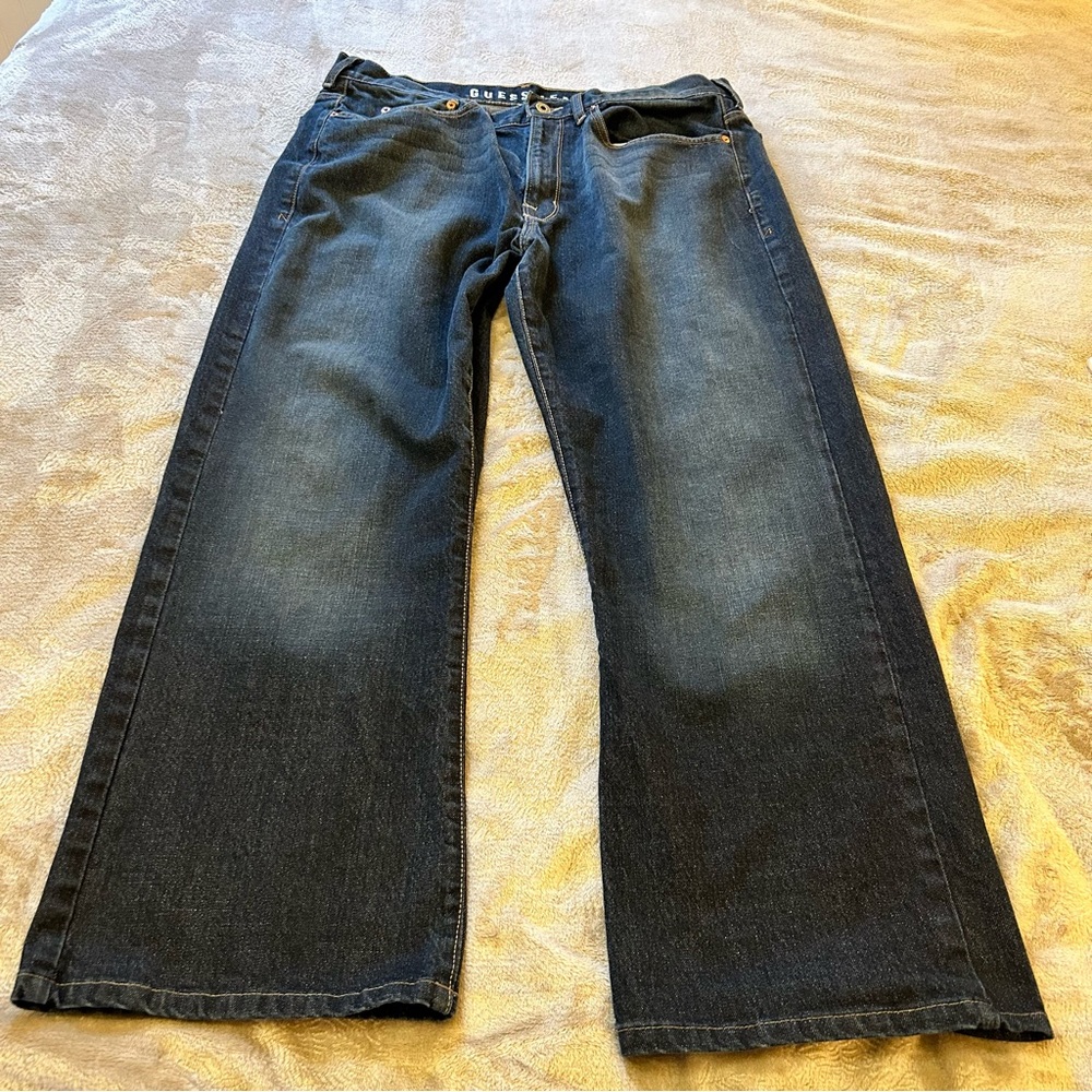 Guess blue men's Cliff boot cut jeans Size 36